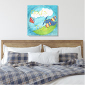 Speelgoed, gemengd media canvas afdruk (Insitu (Slaapkamer))