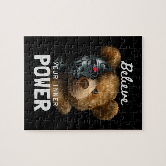 speelgoed-halfrobot van beer. legpuzzel (Horizontaal)