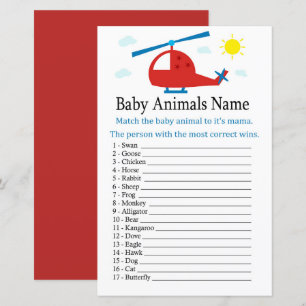 Speelgoed helikopter Baby Animals Name Game