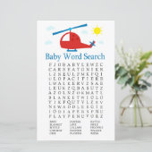 Speelgoed helikopter Baby shower Word Search Game (Staand voorkant)