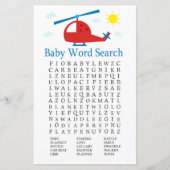 Speelgoed helikopter Baby shower Word Search Game (Voorkant)