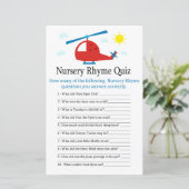 Speelgoed helikopter Nursery Rhyme Quiz baby showe (Staand voorkant)