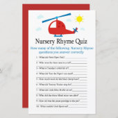 Speelgoed helikopter Nursery Rhyme Quiz baby showe (Voorkant / Achterkant)