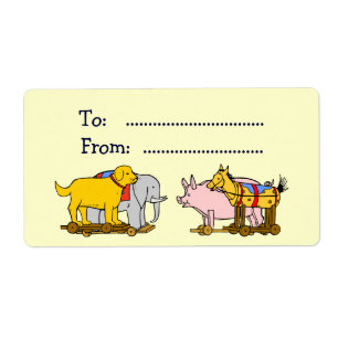 Speelgoed Hond, Paarden, Varken, Elephant Gift La Etiket