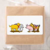  Speelgoed Hond, Paarden, Varkens, olifant Etiket (Insitu)