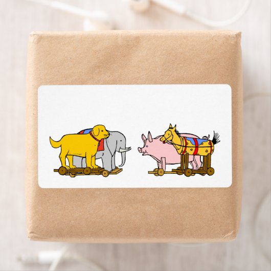  Speelgoed Hond, Paarden, Varkens, olifant Etiket (Insitu)