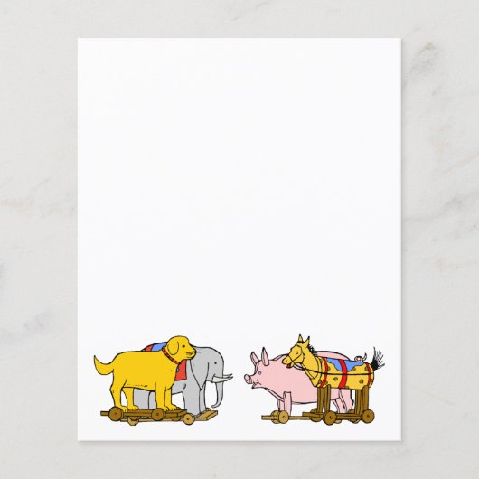  Speelgoed Hond, Paarden, Varkens, olifant Flyer (Voorkant)