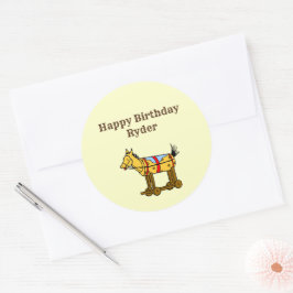 Speelgoed Horse  Art Bewerkbaar Western Ronde Sticker