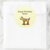 Speelgoed Horse  Art Bewerkbaar Western Ronde Sticker (Tas)