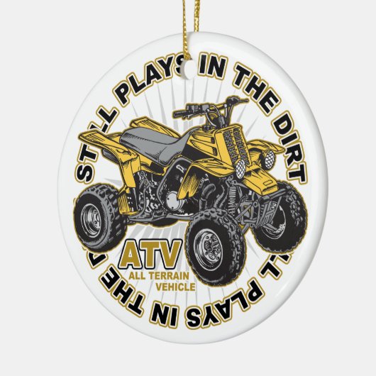 Speelgoed in de Dirt ATV Keramisch Ornament (Links)