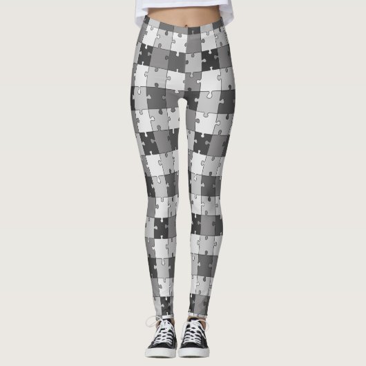 Speelgoed Jigzaag Puzzle Gray Tones Leggings (Voorkant)