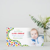 Speelgoed Kleurengoed Transport Baby Boy Foto gebo Aankondiging (Staand voorkant)