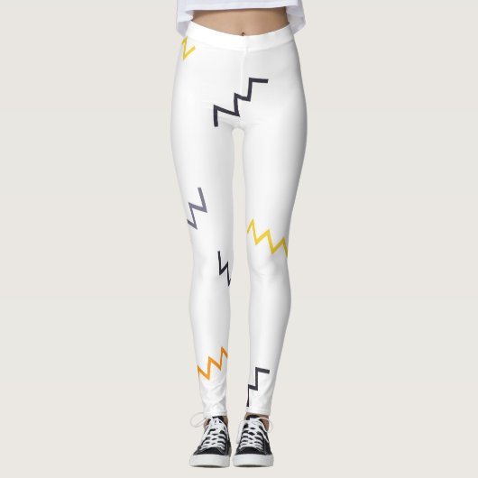 Speelgoed, kleurrijk, trendy, modern memphis zigza leggings (Voorkant)