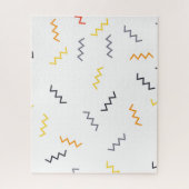 Speelgoed, kleurrijk, trendy, modern memphis zigza legpuzzel (Verticaal)