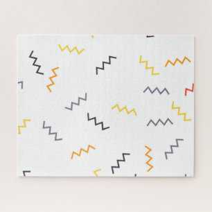 Speelgoed, kleurrijk, trendy, modern memphis zigza legpuzzel