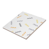Speelgoed, kleurrijk, trendy, modern memphis zigza tegeltje (Zijkant)