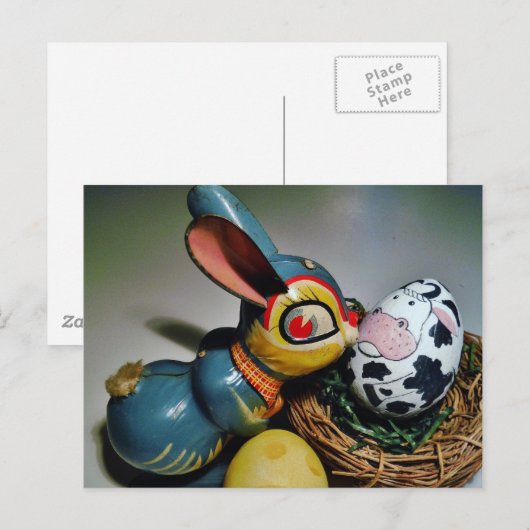 Speelgoed Konijn en koe-ei Briefkaart (Voorkant / Achterkant)