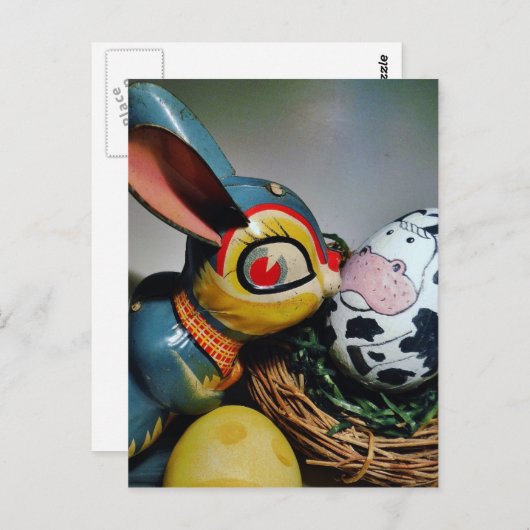 Speelgoed Konijn en koe-ei Briefkaart (Voorkant / Achterkant)