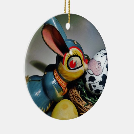 Speelgoed Konijn en koe-ei Keramisch Ornament (Rechts)