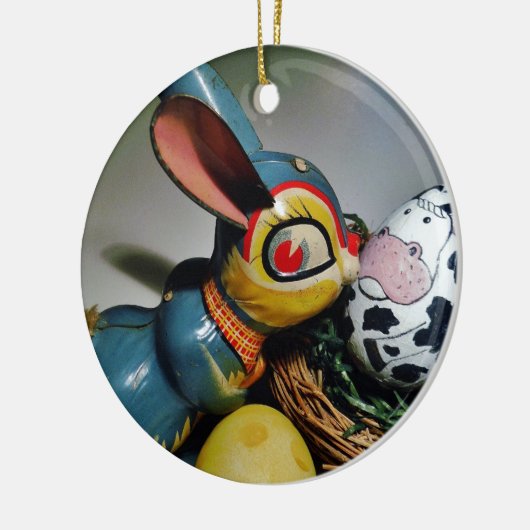 Speelgoed Konijn en koe-ei Keramisch Ornament (Links)