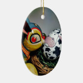 Speelgoed Konijn en koe-ei Keramisch Ornament (Rechts)