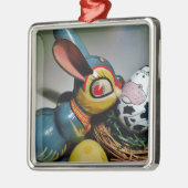 Speelgoed Konijn en koe-ei Metalen Ornament (Links)