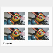 Speelgoed Konijn en koe-ei Rechthoekige Sticker (Vel)