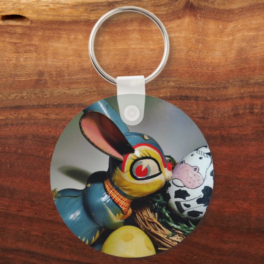 Speelgoed Konijn en koe-ei Sleutelhanger (Voorkant)