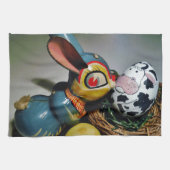 Speelgoed Konijn en koe-ei Theedoek (Horizontaal)