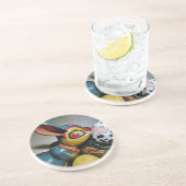 Speelgoed Konijn en koe-ei Zandsteen Onderzetter (Zijkant)