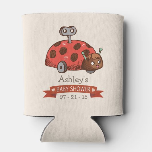  Speelgoed lieveheersbeestje Baby shower Blikjeskoeler (Achterkant)