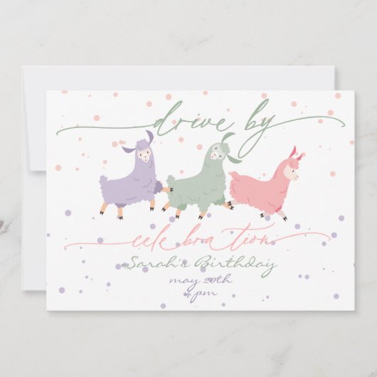 Speelgoed Llama Surprise Birthday Celebration Para Kaart (Voorkant)