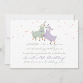 Speelgoed Llama Surprise Birthday Celebration Para Kaart (Achterkant)