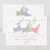 Speelgoed Llama Surprise Birthday Celebration Para Kaart (Voorkant / Achterkant)