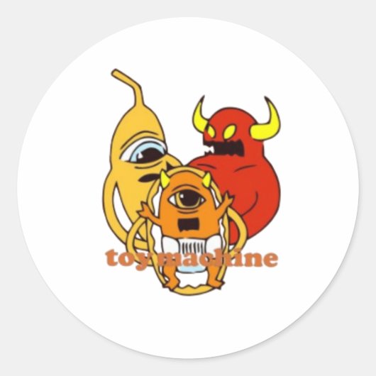 Speelgoed-machine Ronde Sticker (Voorkant)