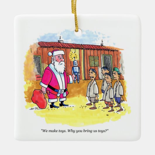 Speelgoed Makers vierkant keramisch ornament (Voorkant)