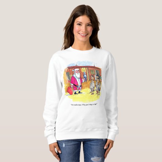 Speelgoed Makers vrouwen witte sweatshirt (Voorkant volledig)