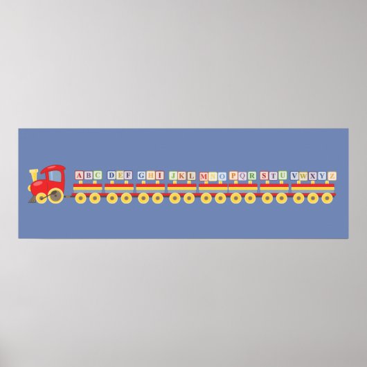 Speelgoed met alfabetsloten poster (Voorkant)