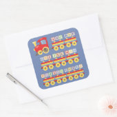 Speelgoed met alfabetsloten vierkante sticker (Envelop)