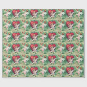 Speelgoed met cupids Retro Cute Valentijn Hearts Cadeaupapier (Vlak)
