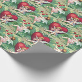 Speelgoed met cupids Retro Cute  Valentijn Hearts Cadeaupapier (Hoek)