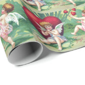 Speelgoed met cupids Retro Cute Valentijn Hearts Cadeaupapier (Rol Hoek)
