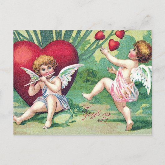 Speelgoed met cupids Retro Cute  Valentijn Hearts Feestdagenkaart (Voorkant)