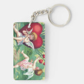 Speelgoed met cupids Retro Cute  Valentijn Hearts Sleutelhanger (achterkant)