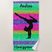 Speelgoed met gymnastiek - Kleur van "ik hou van g Strandlaken (Voorkant)