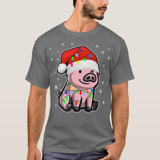 Speelgoed met kerstverlichting voor varkensoverval t-shirt