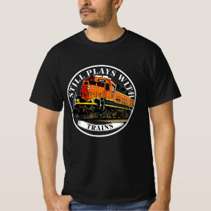 Speelgoed met Oranje zwarte-dieseltrein T-shirt