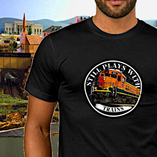 Speelgoed met Oranje zwarte-dieseltrein T-shirt