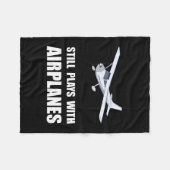 Speelgoed met vliegtuigen fleece deken (Voorkant (Horizontaal))