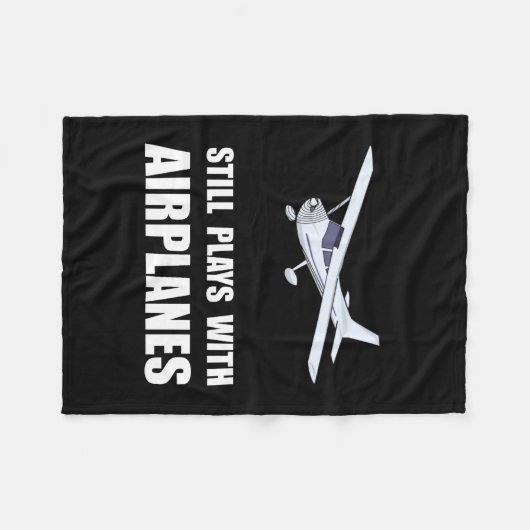 Speelgoed met vliegtuigen fleece deken (Voorkant (Horizontaal))